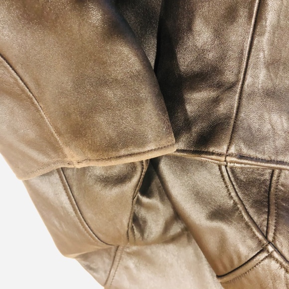 Eddie Bauer brown leather jacket Large - Picture 5 of 10